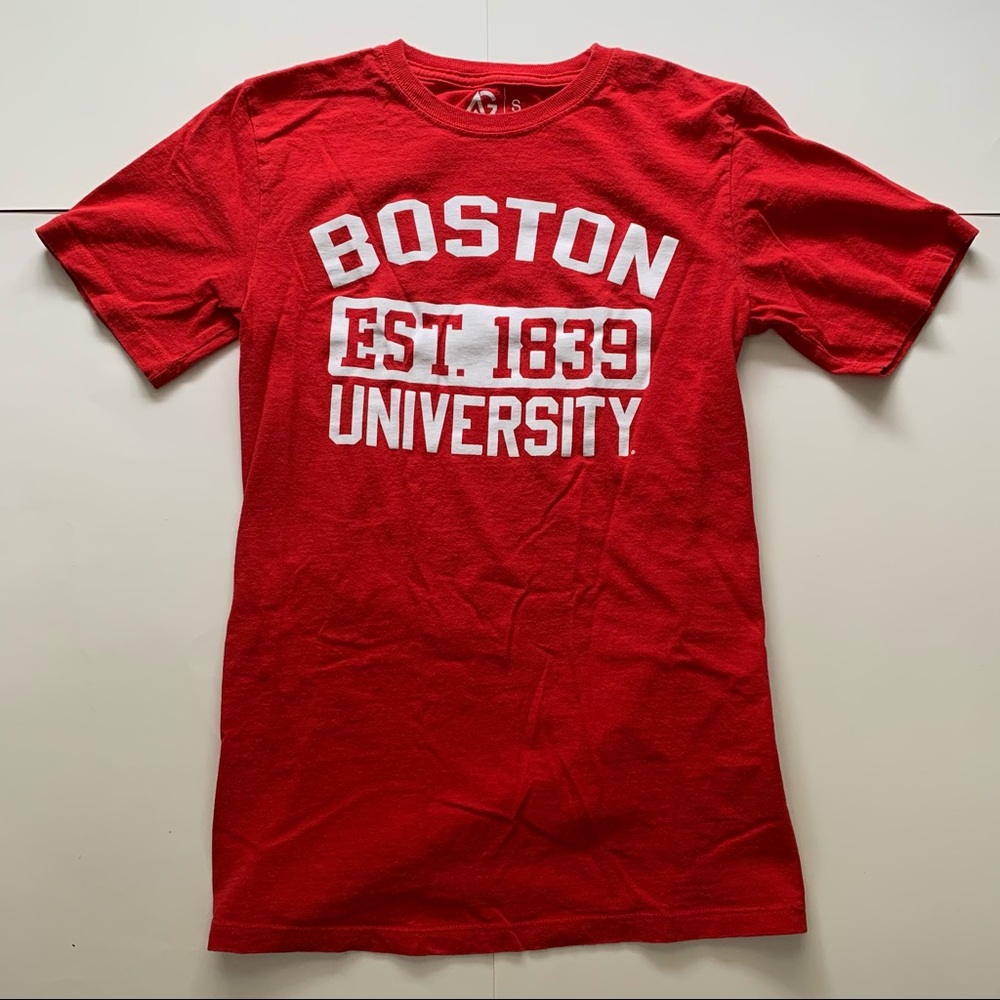 Red Boston University Short Sleeve Shirt